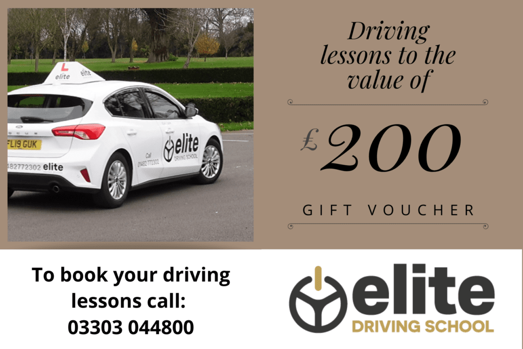 Driving lesson gift voucher