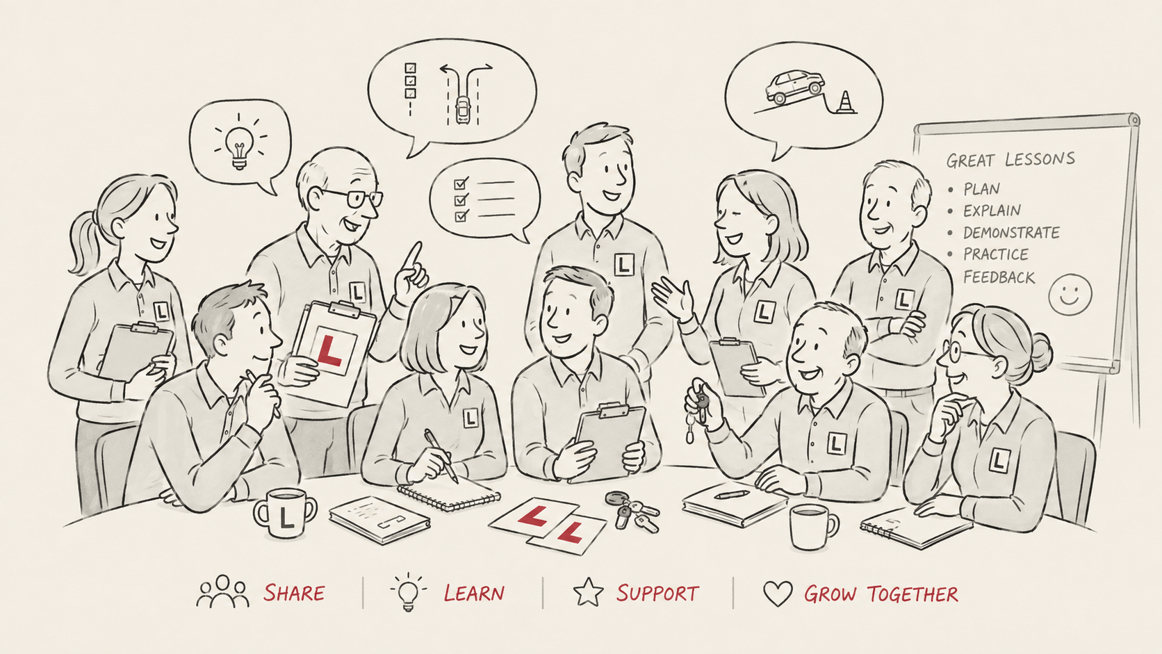 Learn from other driving instructors You might have been instructing for twenty years